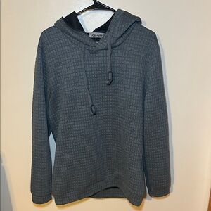 Reverb Charcoal Textured Men's Hoodie medium